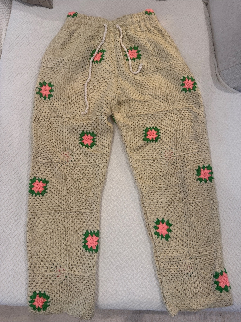 Res Ipsa Pants with Pink & Green Floral Accents